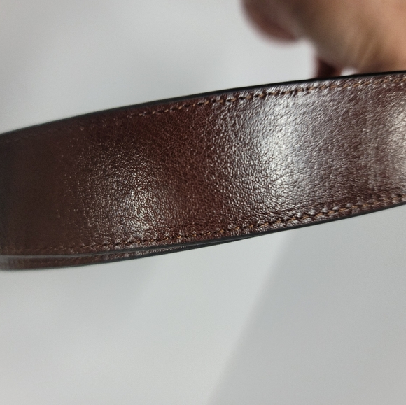 Perry Ellis Reversable Black Leather and Brown Belt size 32 / 80 - Picture 7 of 7